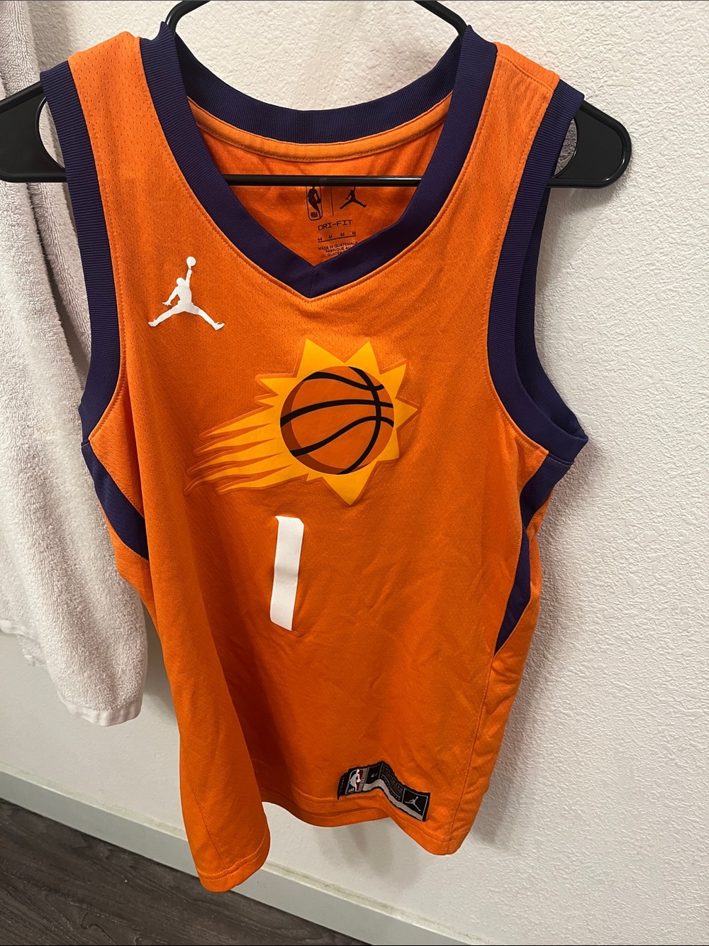 NBA Phoenix Suns Orange & Purple Jordan Basketball Jersey